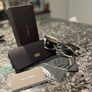 Dolce & Gabbana Silver Sunglasses with Black Case